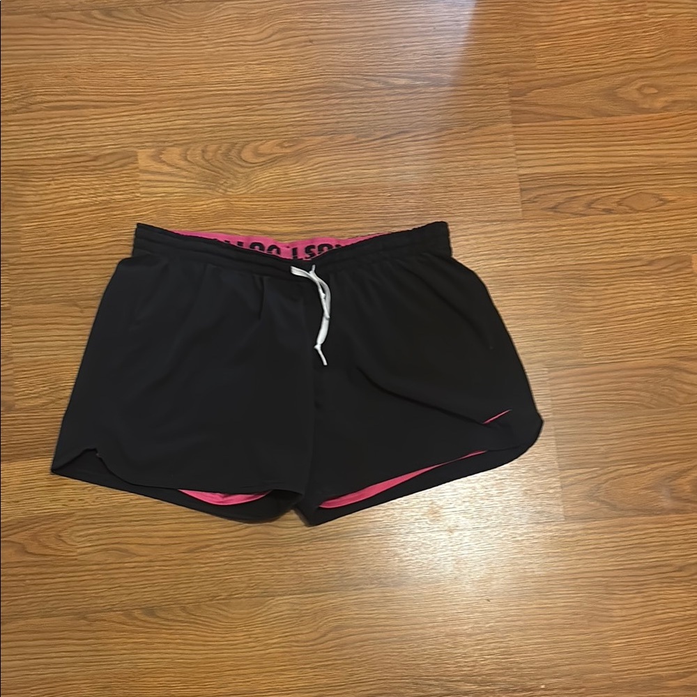 Nike Black and Pink Athletic Shorts Lightweight Drawstring